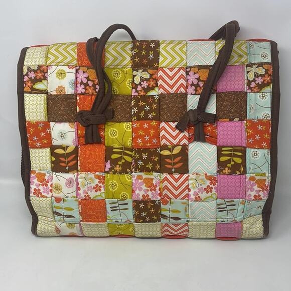 Vintage 70's Handmade Granny Patchwork Extra Large Tote/Shoulder Bag - Picture 5 of 14